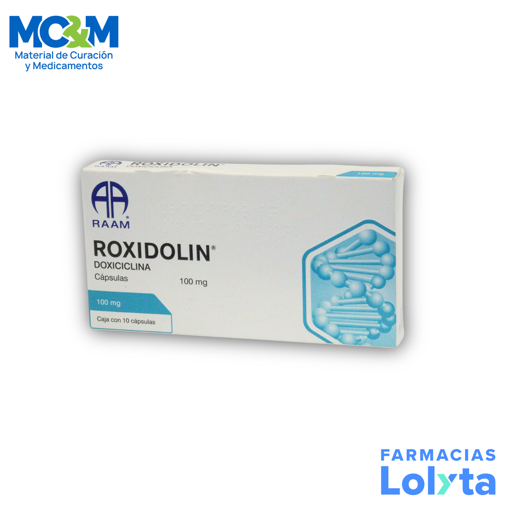 DOXICICLINA 100 MG C/10 CAP ROXIDOLIN LAB RAAM