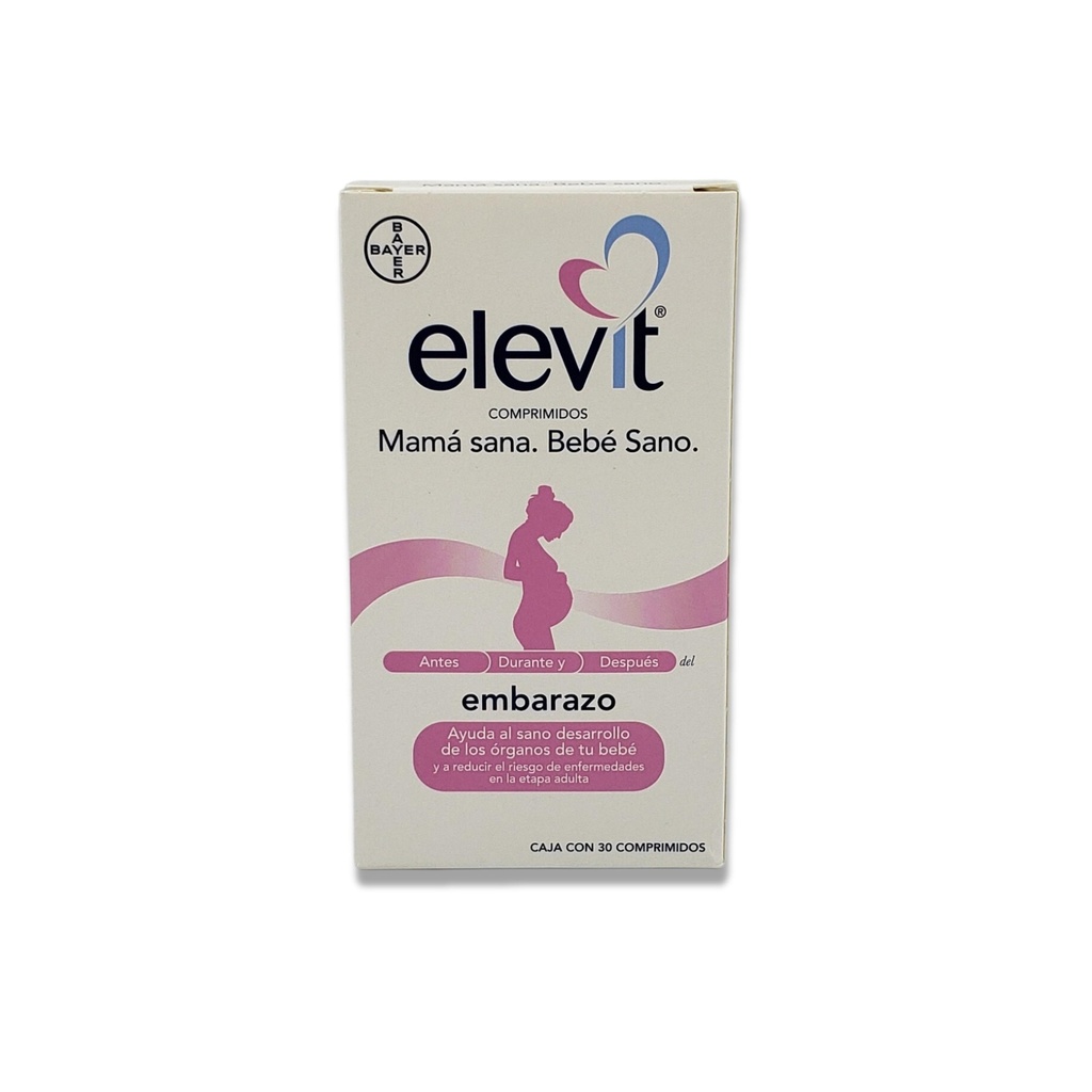 ELEVIT C/30 COMPRIMIDOS MULTIVITAMINICO ANTES DURANTE Y DESPUES DEL EMBARAZO LAB BAYER