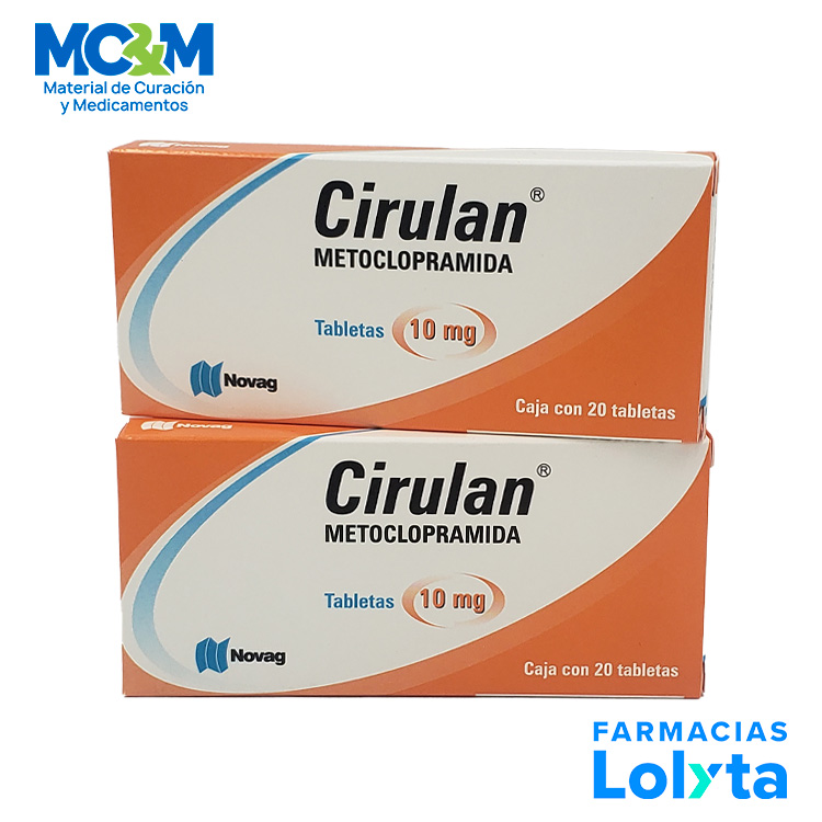 METOCLOPRAMIDA 10 MG C/20 TAB CIRULAN LAB NOVAG