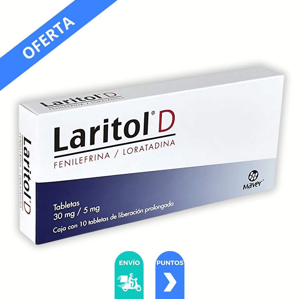 FENILEFRINA LORATADINA 30/5 MG C/10 TAB LP LARITOL D LAB MAVER