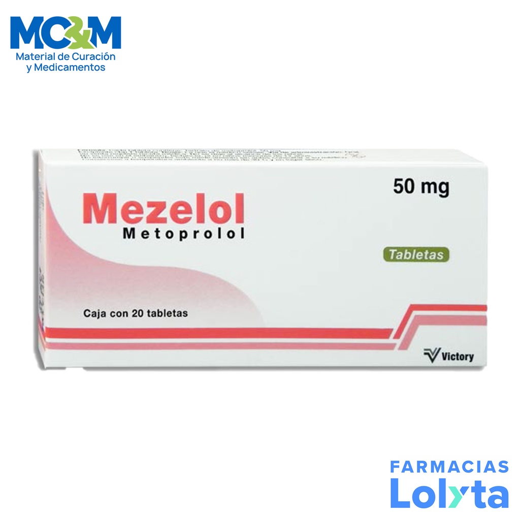 METOPROLOL 50 MG C/20 TAB MEZELOL LAB VICTORY