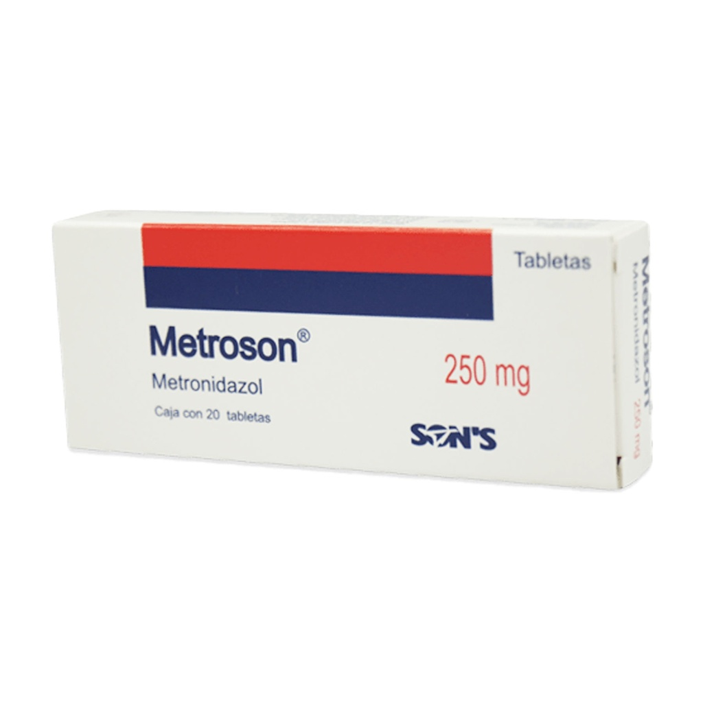METRONIDAZOL 250 MG C/20 TAB METROSON SONS