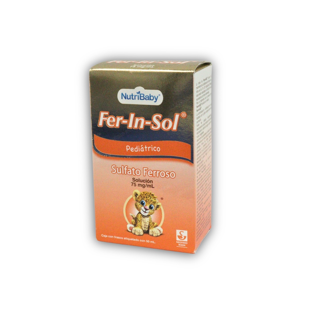 FER-IN-SOL PEDIATRICA SOL ORAL 75 MG/ML C/50 ML SULFATO FERROSO LAB SIEGFRIED RHEIN