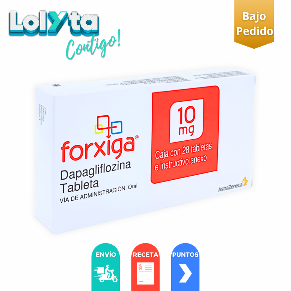 FORXIGA 10 MG C/28 TAB DAPAGLIFLOZINA LAB AZTRAZENECA