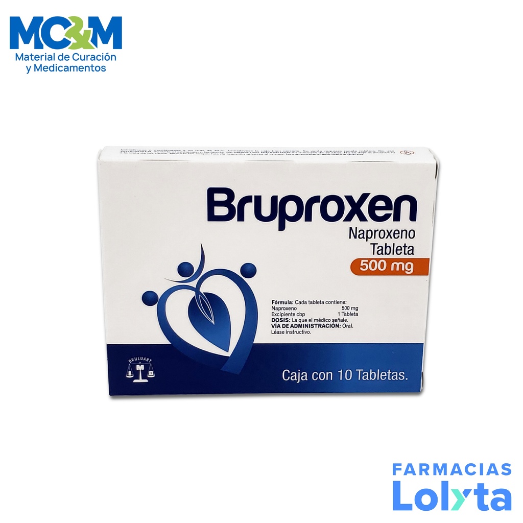 NAPROXENO 500 MG C/10 TAB BRUPROXEN LAB BRULUART