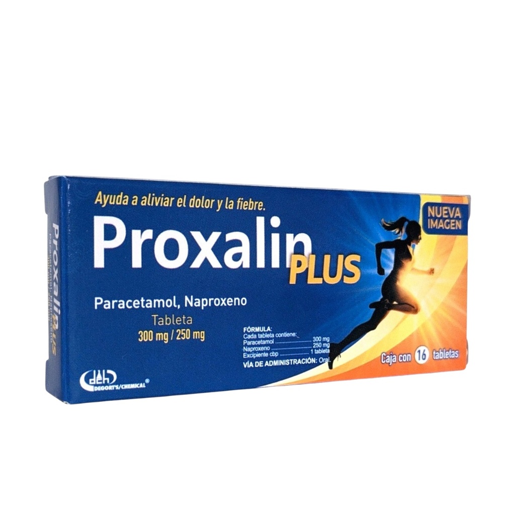 PARACETAMOL NAPROXENO 300/250 MG C/16 TAB PROXALIN PLUS LAB DEGORTS