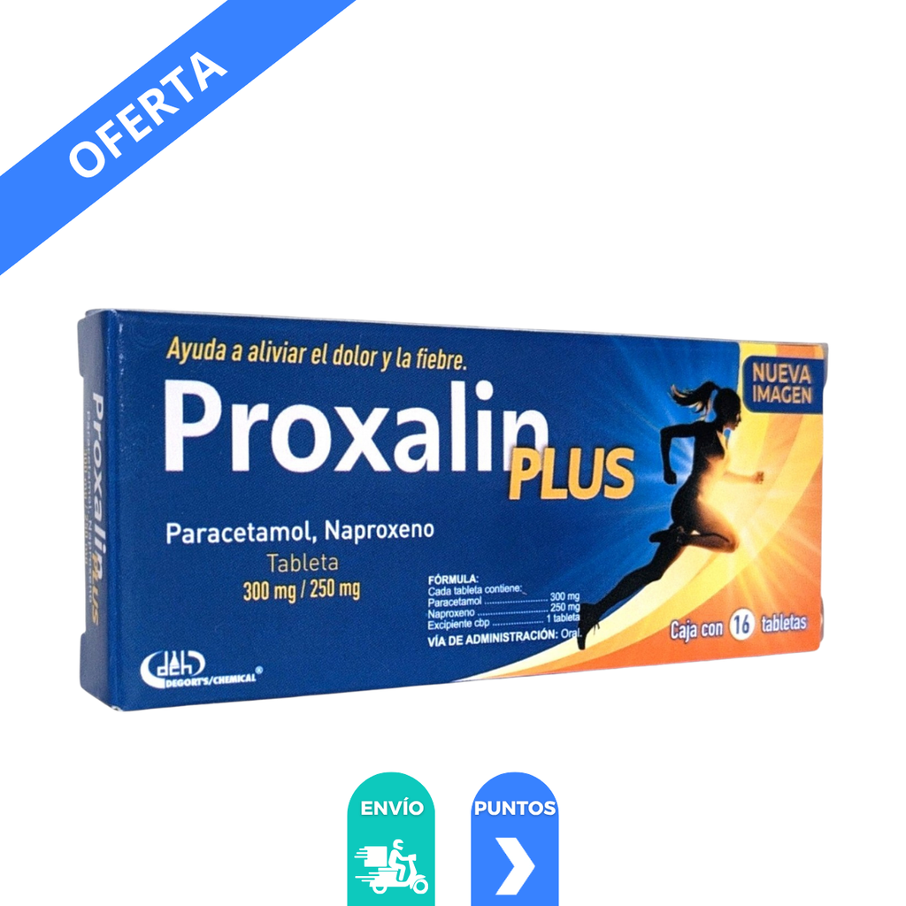 [2207] PARACETAMOL NAPROXENO 300/250 MG C/16 TAB PROXALIN PLUS LAB DEGORTS