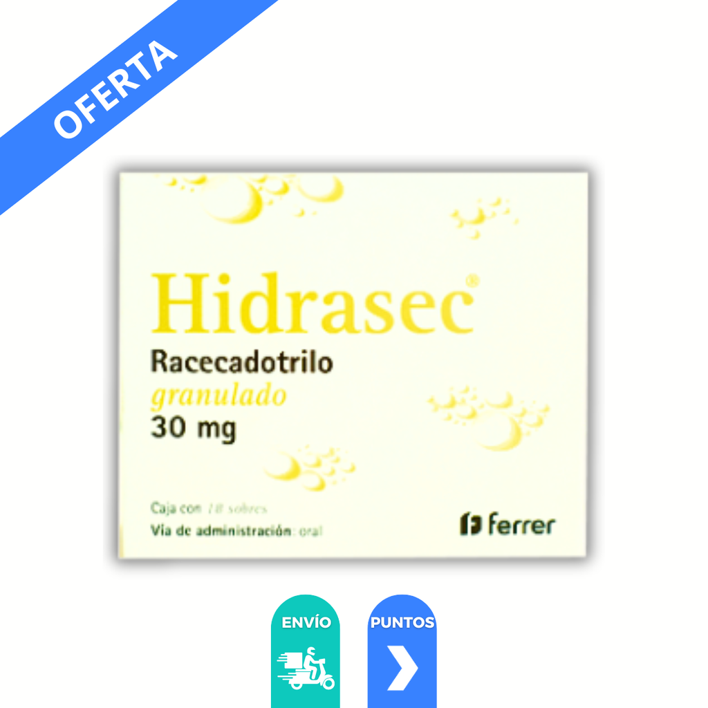 [2210] HIDRASEC 30 MG C/18 SOBRES GRANULADO RACECADOTRILO LAB FERRER