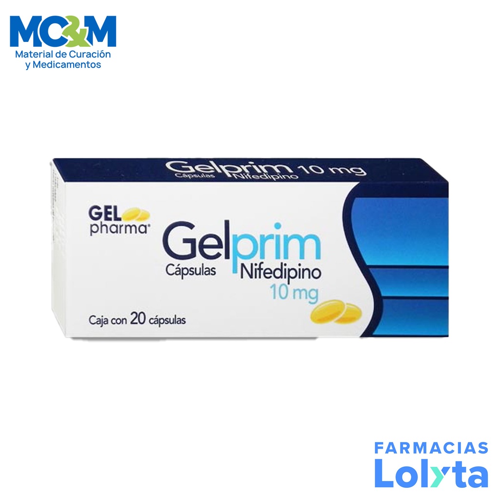 NIFEDIPINO 10MG C/20 CAP GELPRIM LAB GELPHARMA