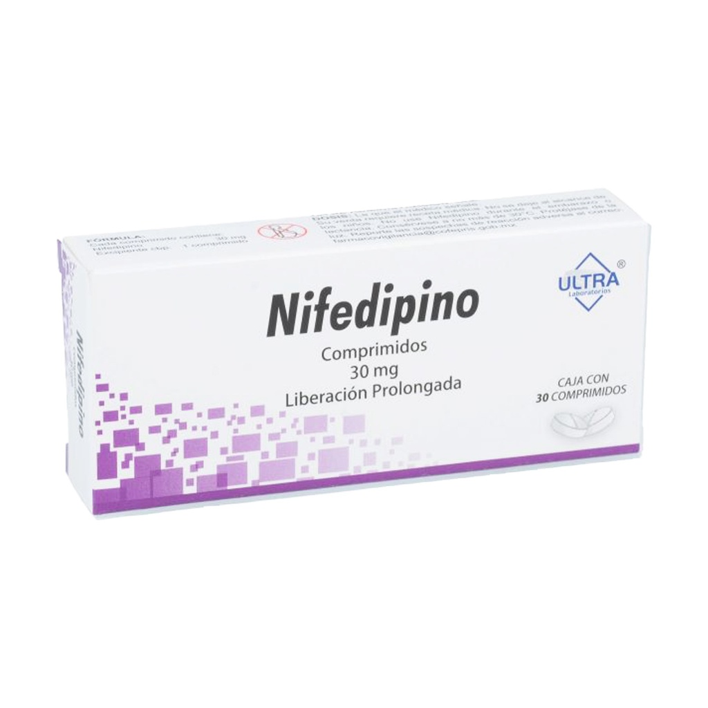 NIFEDIPINO 30 MG C/30 COMPRIMIDOS LP LAB ULTRA