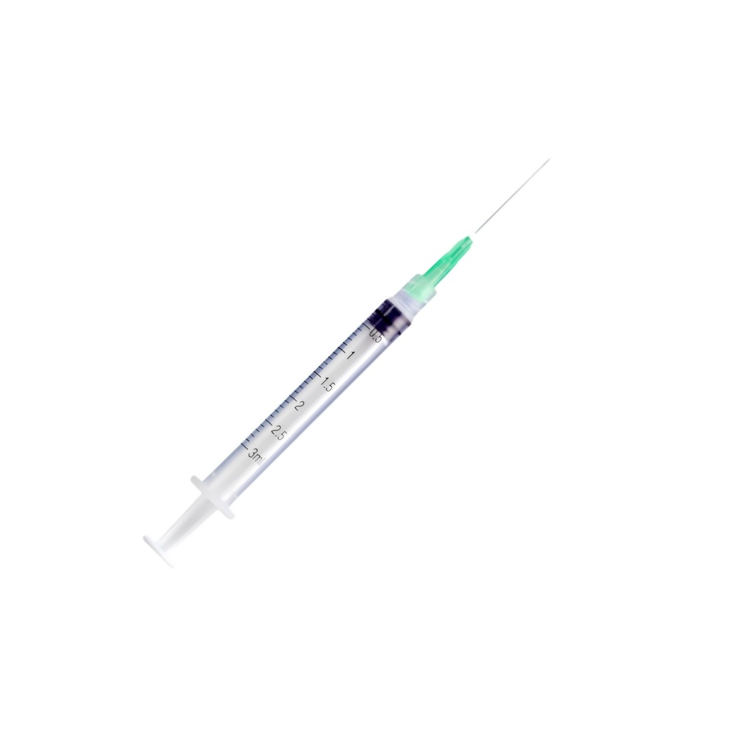 [71] JERINGA 3 ML 21 G X 32 MM C/A PIEZA VERDE SENSIMEDICAL