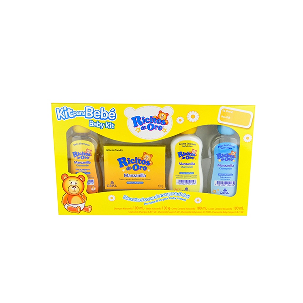 KIT RICITOS DE ORO C/4 PZA LAB GRISI