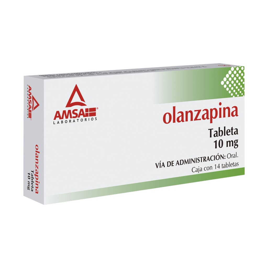 OLANZAPINA 10 MG C/14 TAB LAB AMSA