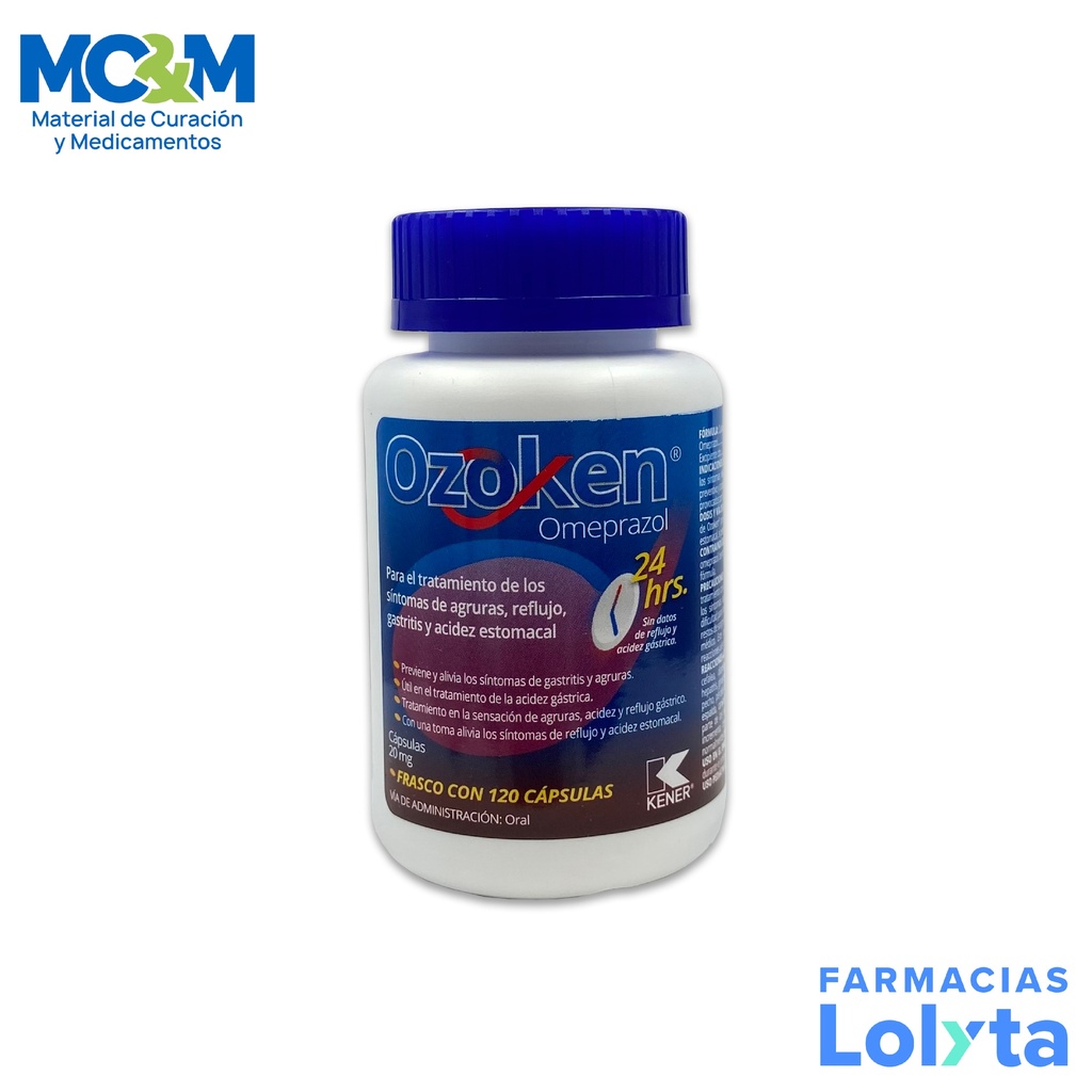 OMEPRAZOL 20MG C/120 CAP OZOKEN LAB KENER
