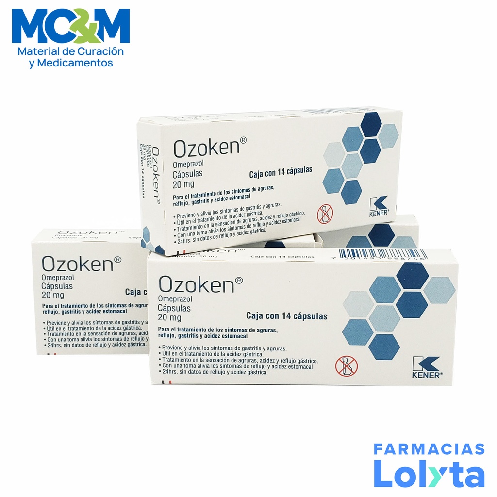 OMEPRAZOL 20 MG C/14 CAP OZOKEN LAB KENER