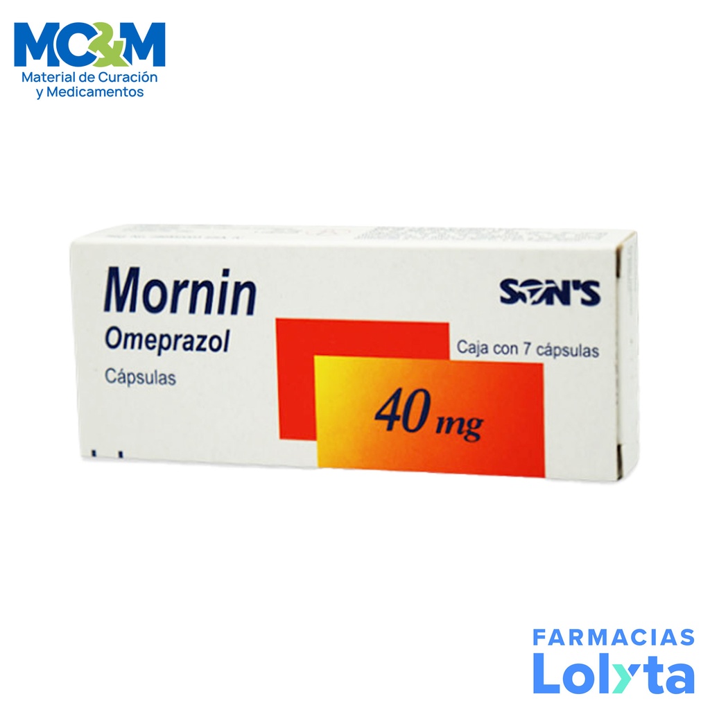 OMEPRAZOL 40 MG C/7 CAP MORNIN LAB SONS