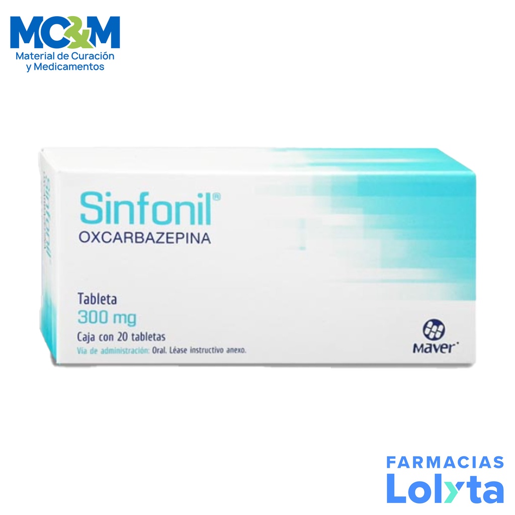 [2268] OXCARBAZEPINA 300 MG C/20 TAB SINFONIL LAB MAVER