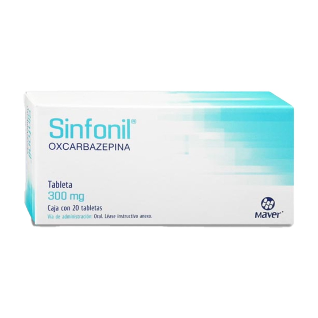 OXCARBAZEPINA 300 MG C/20 TAB SINFONIL LAB MAVER