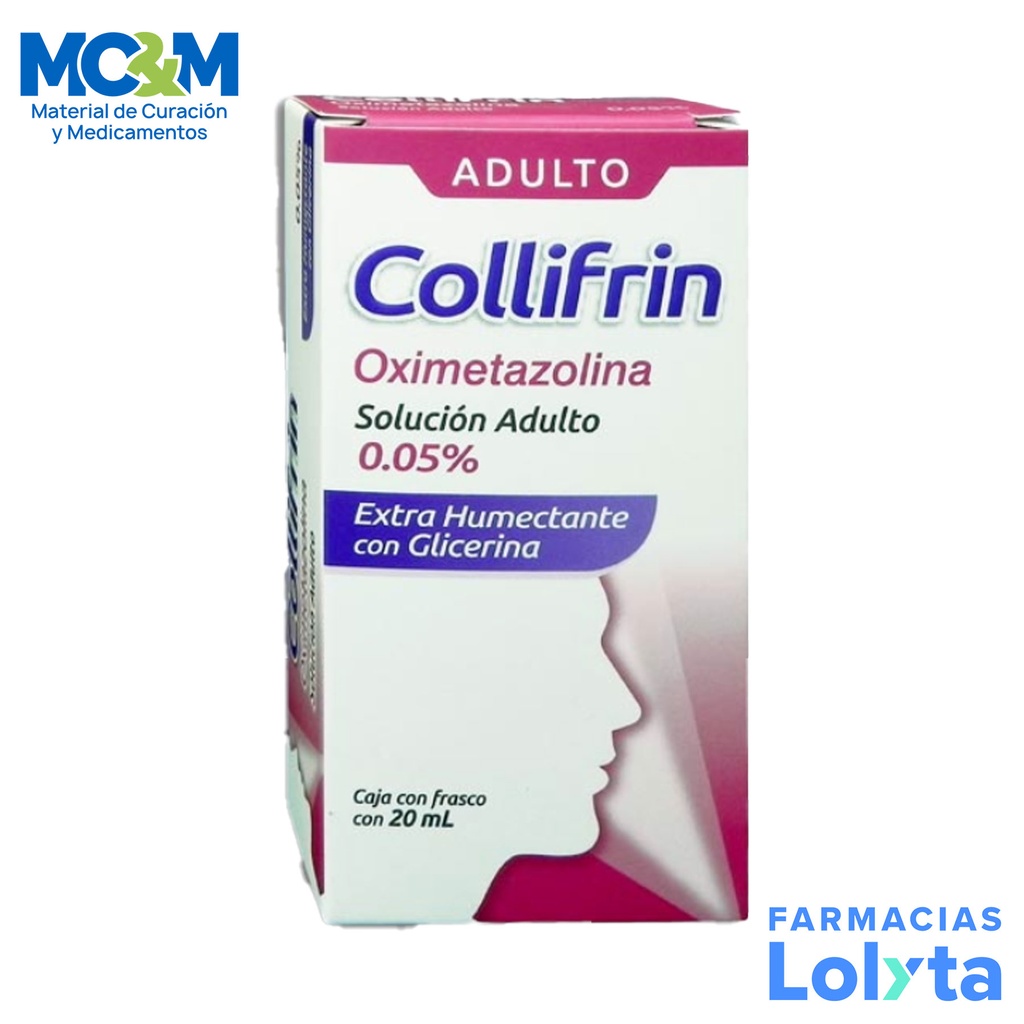 OXIMETAZOLINA SOL NASAL 0.05% C/20 ML COLLIFRIN ADULTO LAB COLLINS