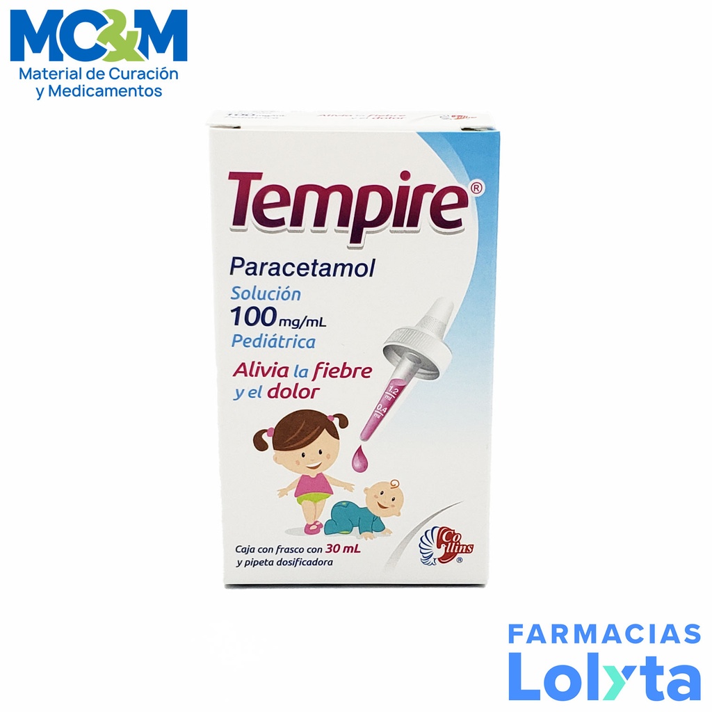 PARACETAMOL SOL PEDIATRICA 100 MG/ML C/30 ML TEMPIRE LAB COLLINS