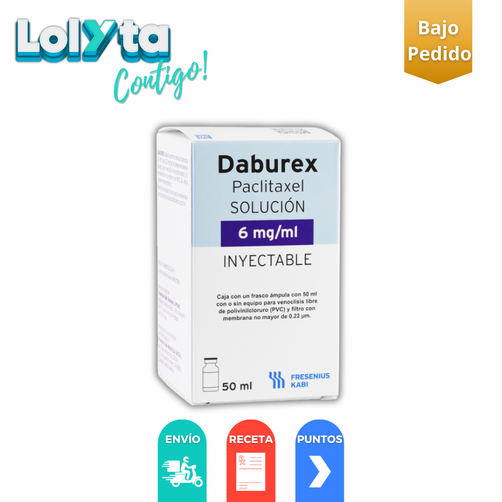 PACLITAXEL SOL INY 300 MG/50 ML (6 MG/ML) DABUREX LAB FRESENIUS