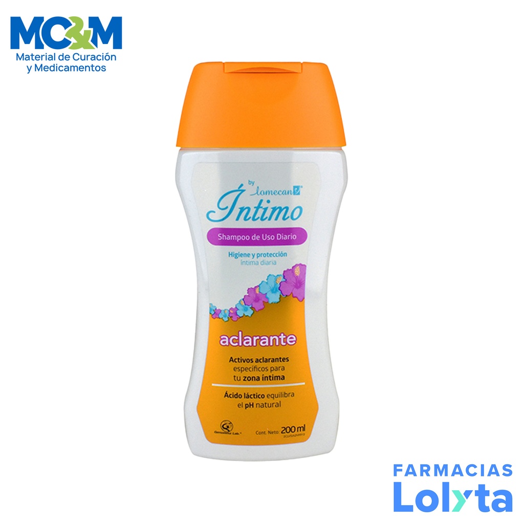LOMECAN V INTIMO SHAMPOO USO DIARIO CLARANT C/200 ML LAB GENOMMA (ACLARANTE)