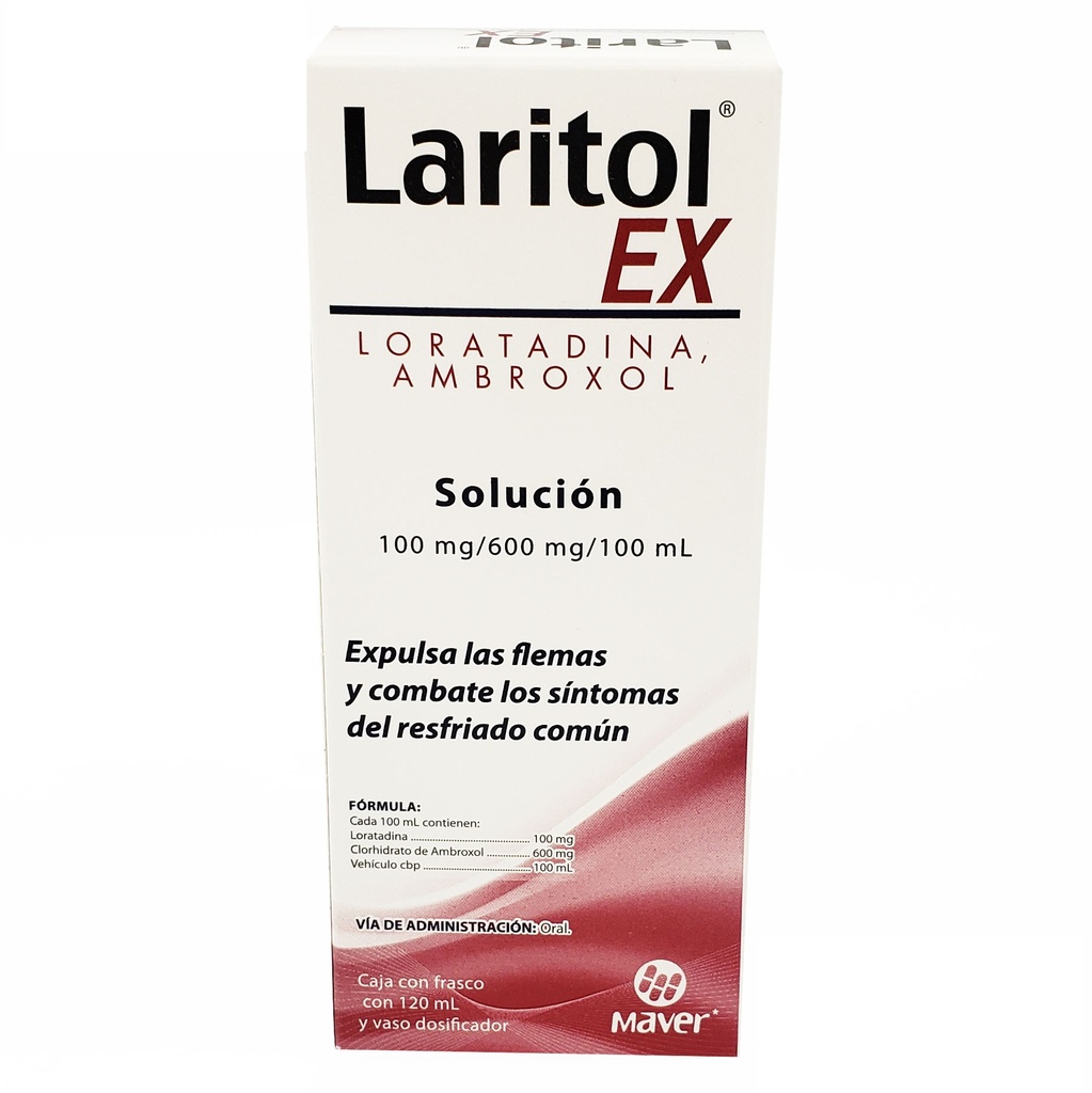 LORATADINA AMBROXOL SOL ORAL 100/600 MG/100 ML C/120 ML LARITOL EX LAB MAVER