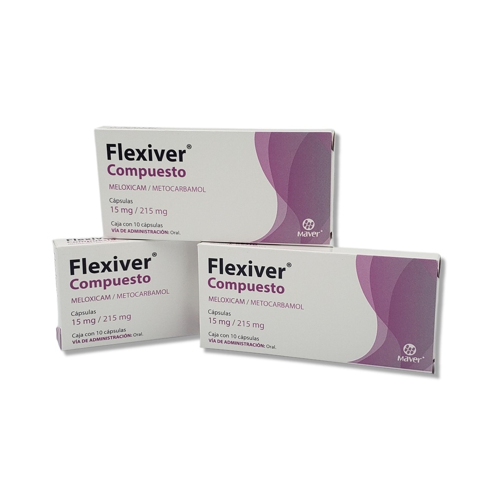 MELOXICAM METOCARBAMOL 15/215 MG C/10 CAP FLEXIVER COMPUESTO LAB MAVER