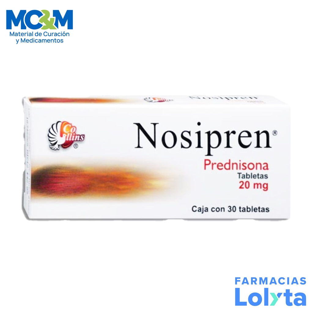 [2308] PREDNISONA 20 MG C/30 TAB NOSIPREN LAB COLLINS
