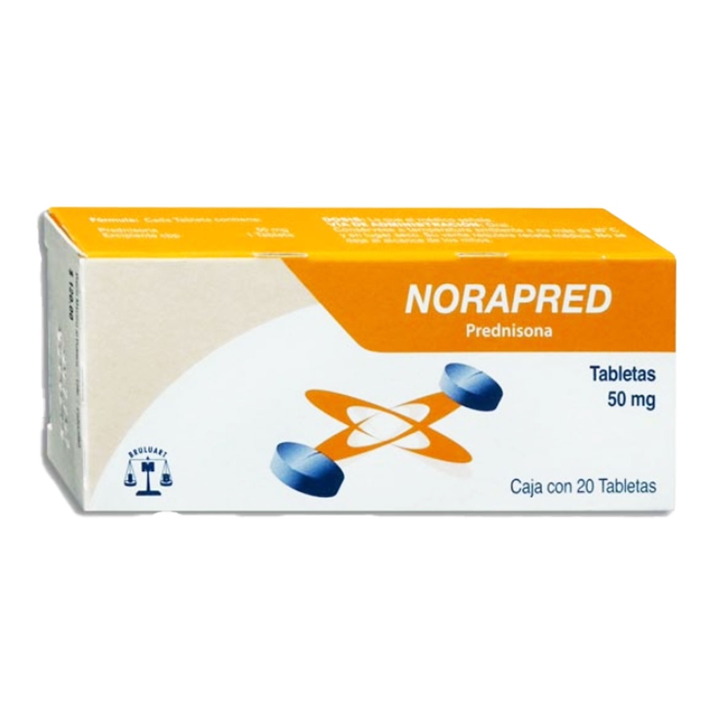 PREDNISONA 50 MG C/20 TAB NORAPRED LAB BRULUART