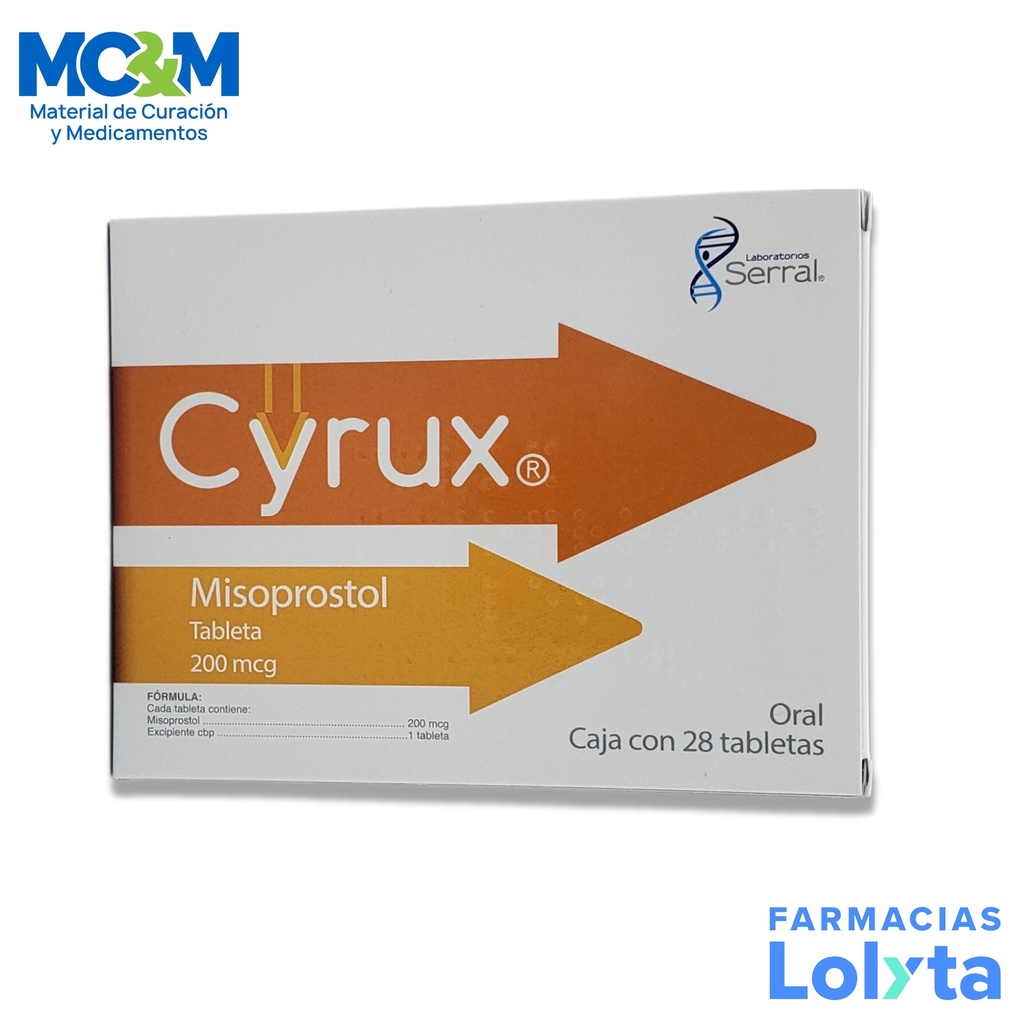 MISOPROSTOL 200 MCG C/28 TAB CYRUX LAB SERRAL