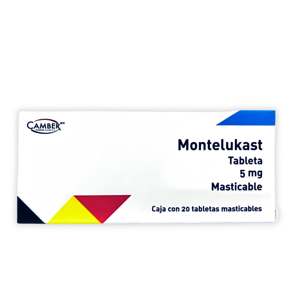 MONTELUKAST 5 MG C/20 TAB MASTICABLES LAB CAMBER