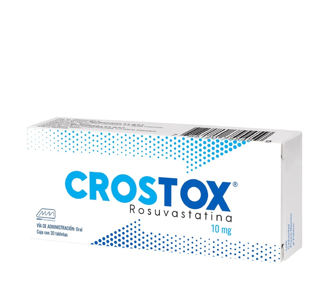 ROSUVASTATINA 10 MG C/30 TAB CROSTOX LAB MAVI