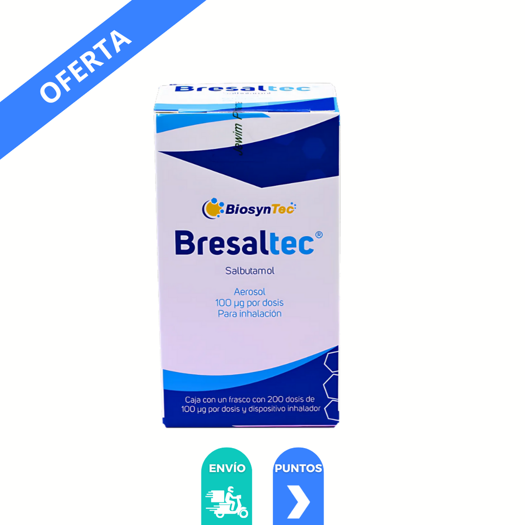 SALBUTAMOL AEROSOL PARA INHALACION 100 MCG C/200 DOSIS BRESALTEC AEROSOL LAB BIOSYNTEC