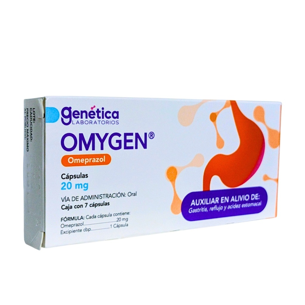 OMEPRAZOL 20 MG C/7 CAP OMYGEN LAB GENETICA