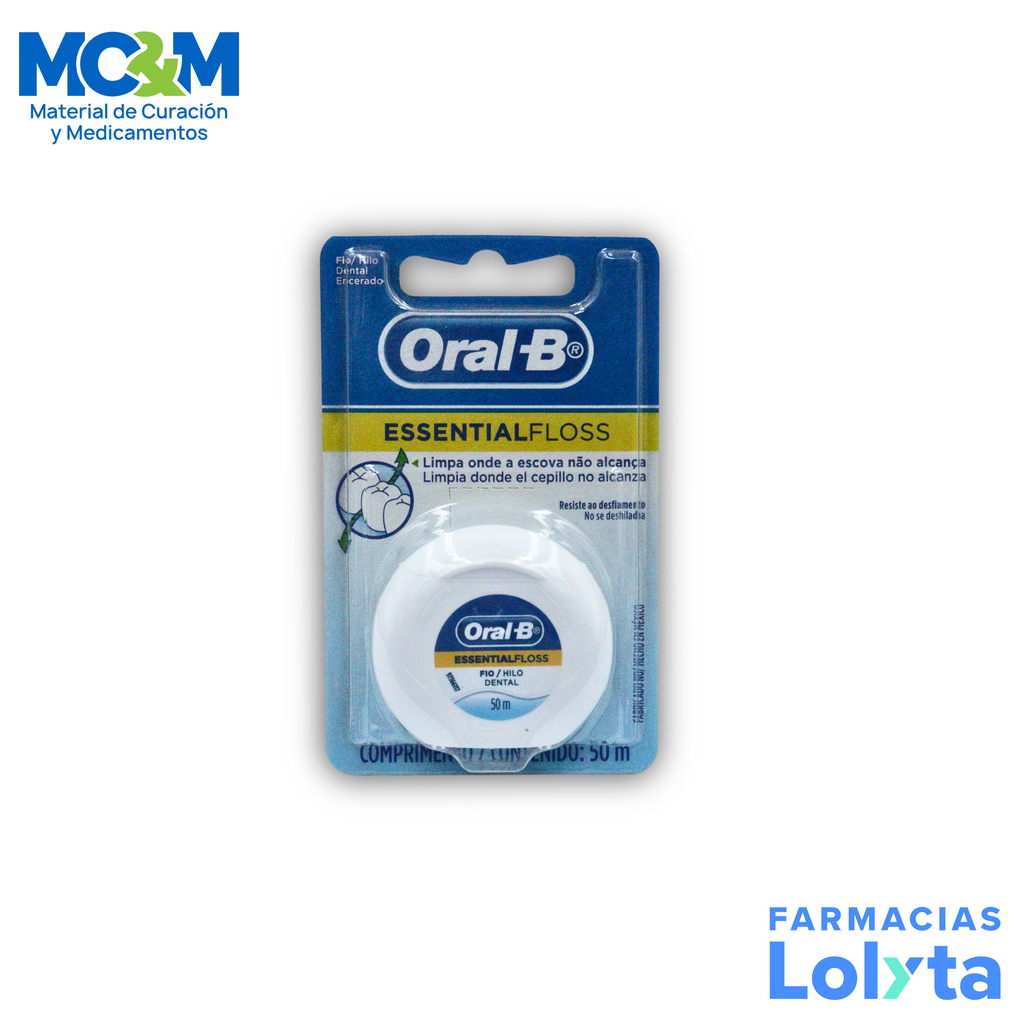 ORAL-B HILO DENTAL ENCERADO 50 M ESSENTIAL FLOSS P&G