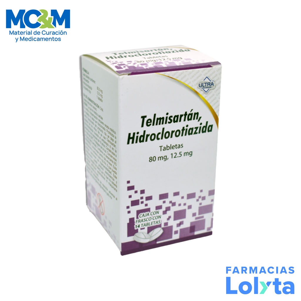TELMISARTAN HIDROCLOROTIAZIDA 80/12.5 MG C/14 TAB LAB ULTRA