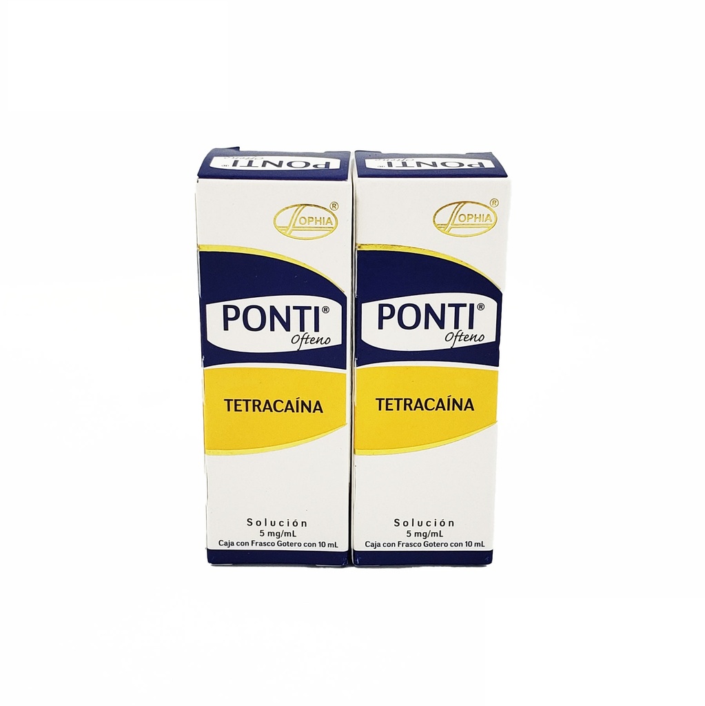 PONTI OFTENO SOL OFTALMICA 5 MG/ML C/10 ML TETRACAINA LAB SOPHIA