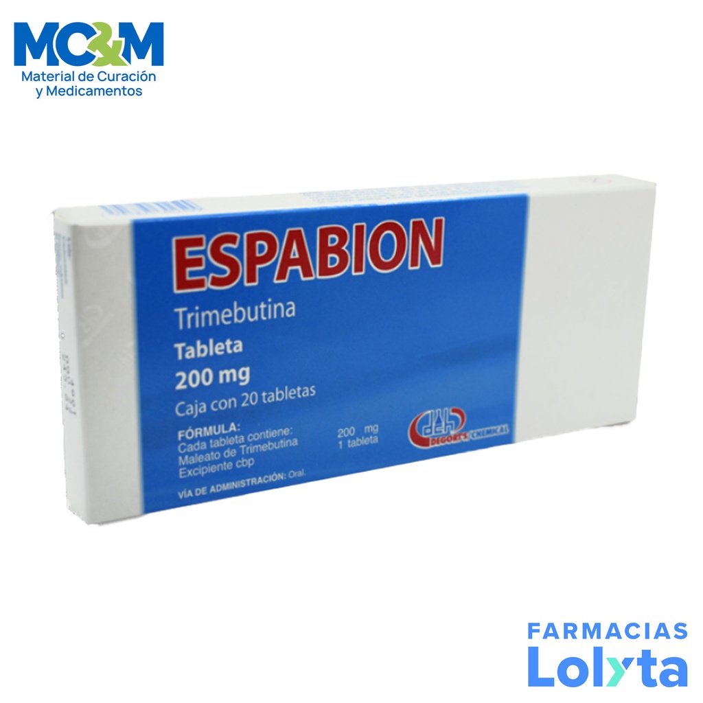TRIMEBUTINA 200 MG C/20 TAB ESPABION LAB DEGORT