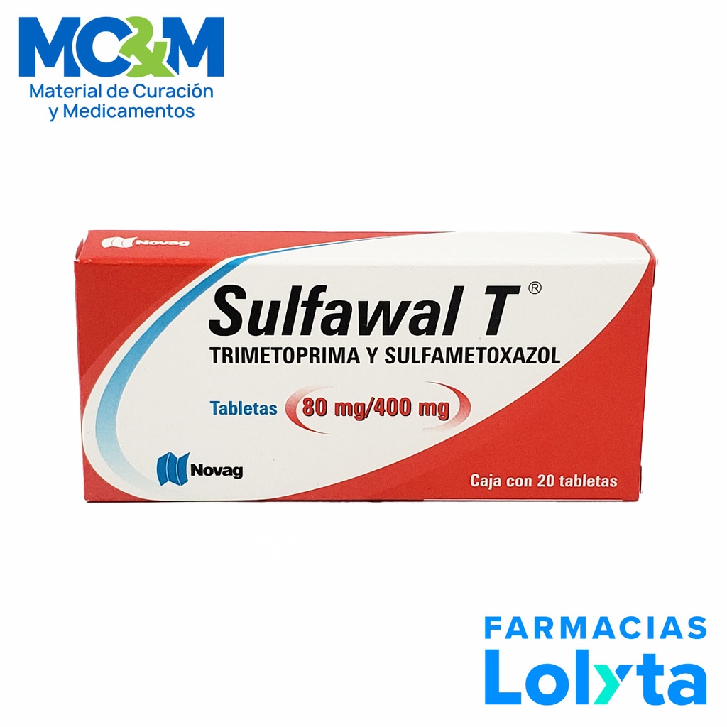 TRIMETOPRIMA SULFAMETOXAZOL 80MG/400MG C/20 TAB SULFAWAL T LAB NOVAG