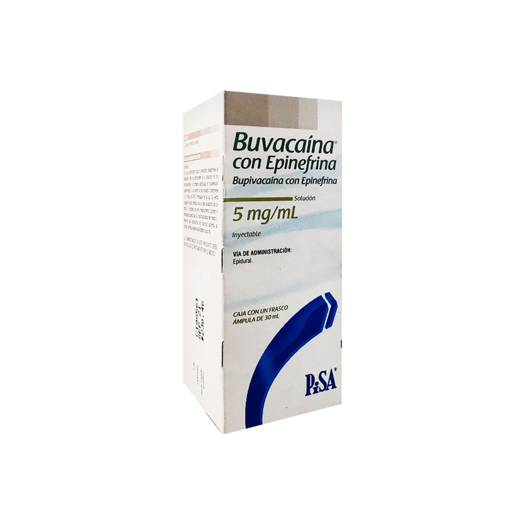 [2422] BUPIVACAINA CON EPINEFRINA SOL INY 5 MG/ML 30 ML BUVACAINA CON EPINEFRINA LAB PISA
