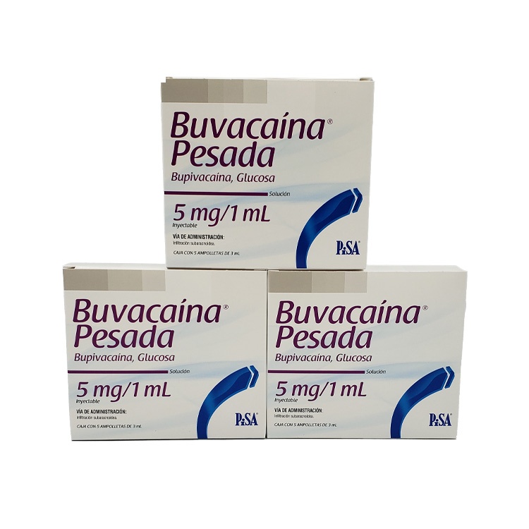 [2423] BUPIVACAINA GLUCOSA SOL INY 5MG/ML C/5 AMP 3ML BUVACAINA PESADA LAB PISA