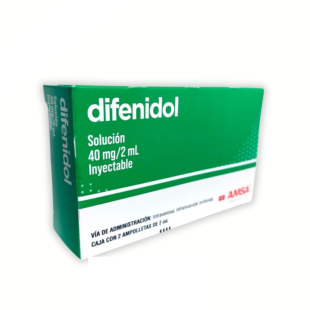 DIFENIDOL SOL INY 40 MG/2 ML C/2 AMP IM LAB AMSA