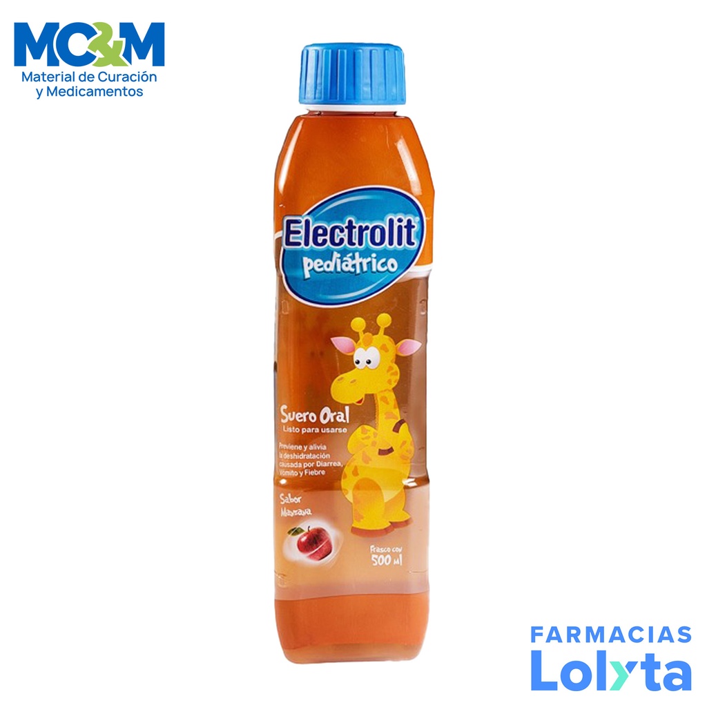 ELECTROLIT PEDIATRICO SUERO ORAL 500 ML MANZANA PISA