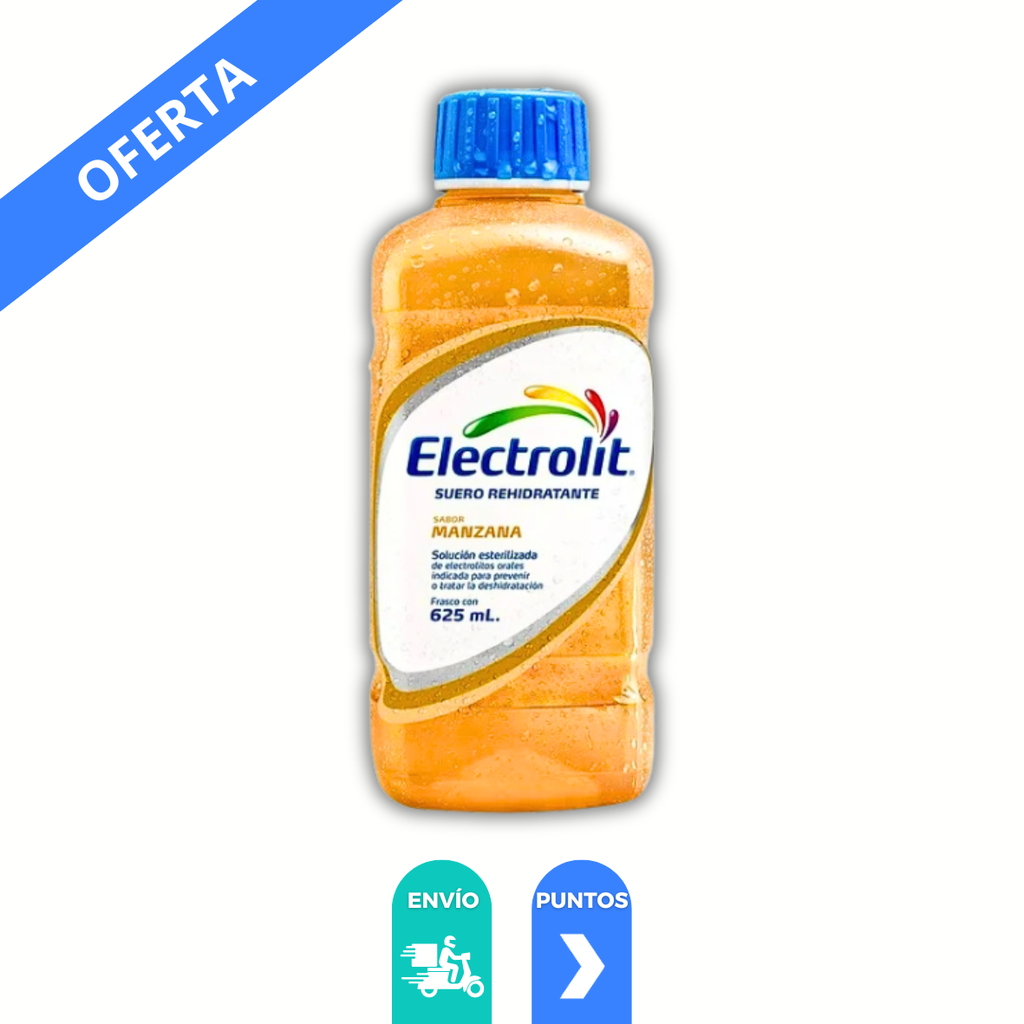 ELECTROLIT SUERO ORAL MANZANA 625 ML LAB PISA