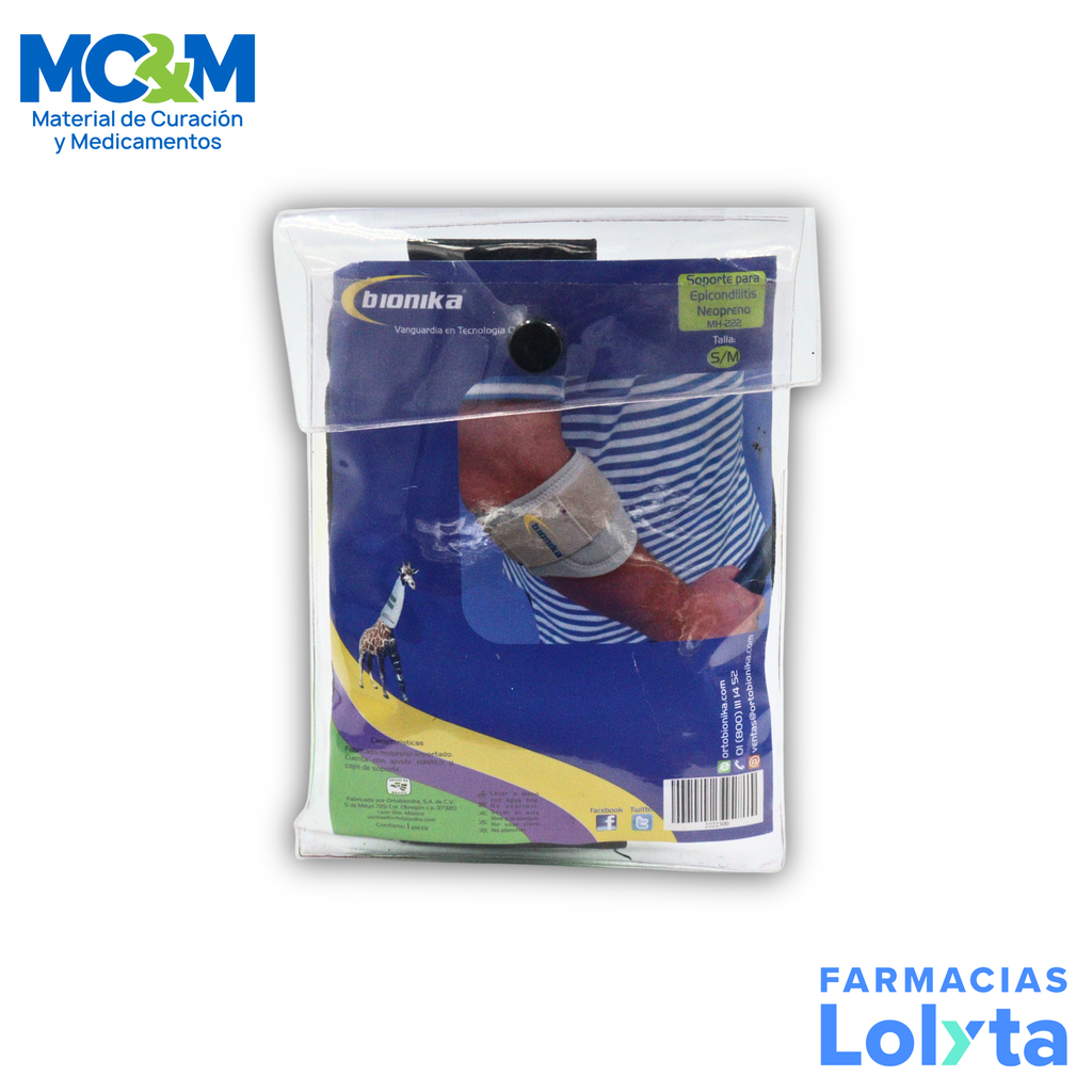 SOPORTE PARA EPICONDILITIS NEOPRENO S/M MH-222 BIONIKA
