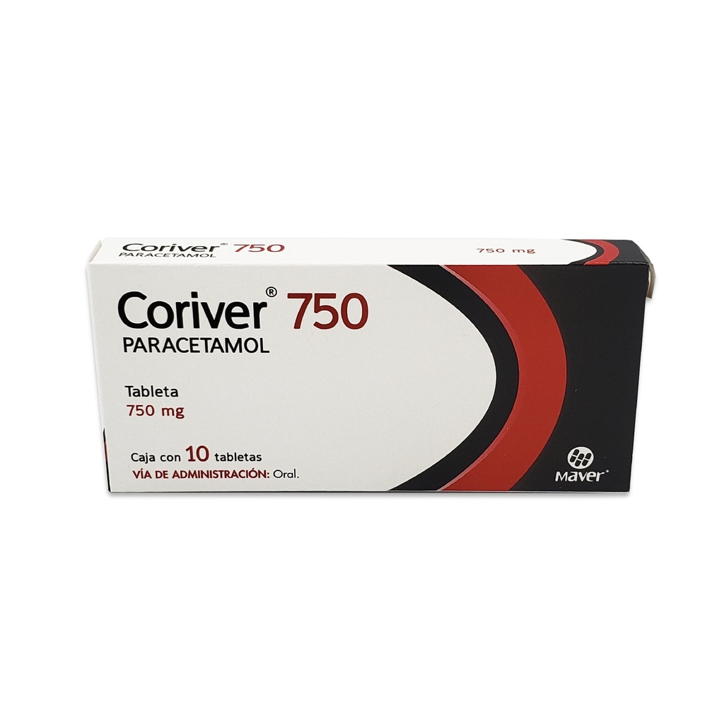 PARACETAMOL 750 MG C/10 TAB CORIVER LAB MAVER
