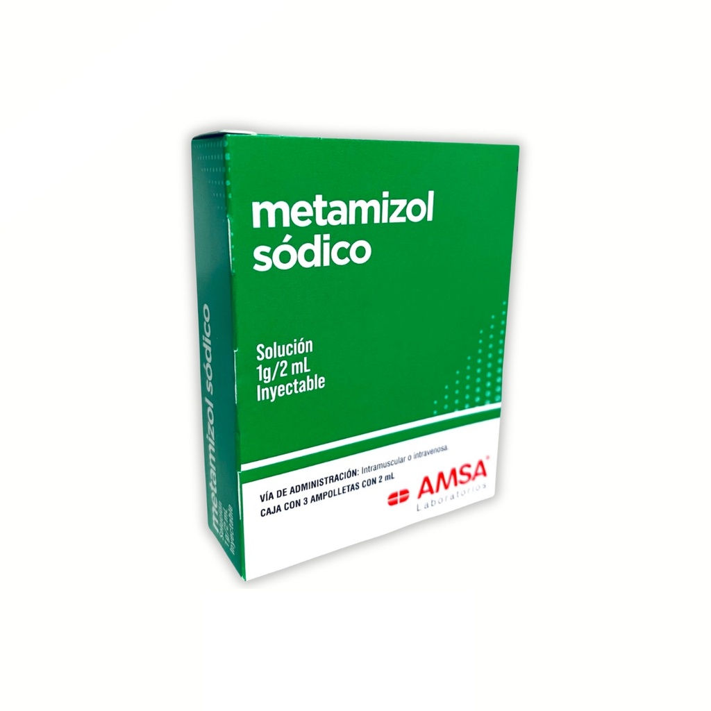 METAMIZOL SODICO SOL INY 1G/2ML C/3 AMP LAB AMSA