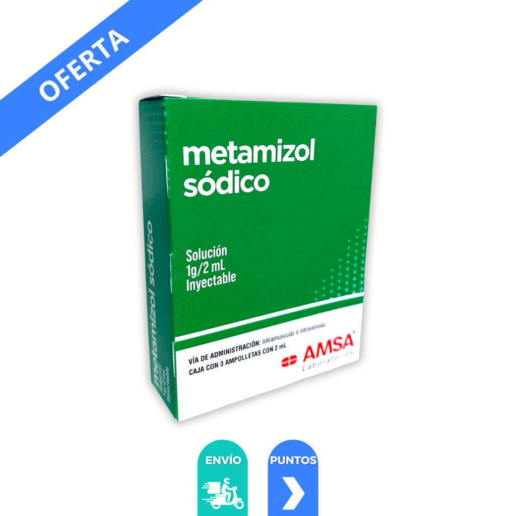 METAMIZOL SODICO SOL INY 1G/2ML C/3 AMP LAB AMSA