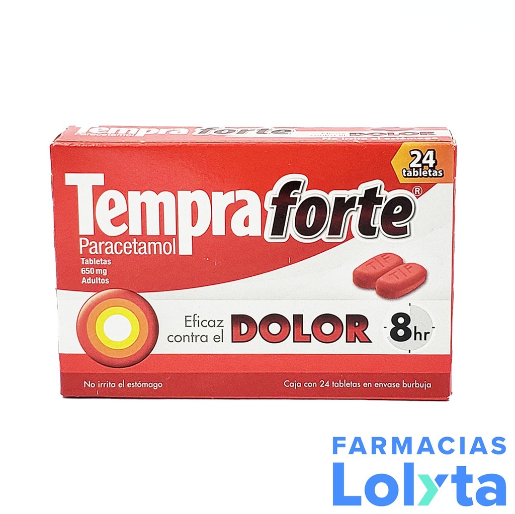 [2518] TEMPRA FORTE 650 MG C/24 TAB PARACETAMOL LAB RECKITT